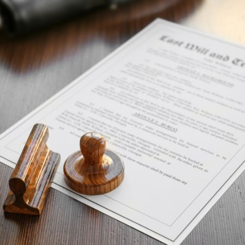 Notarial Stamp on Document